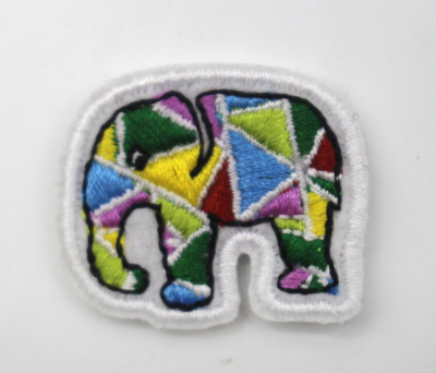 EB007  Manufacturing computer embroidery stamp logo  custom 3D animal cloth  embroidery seal shop 45 degree